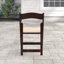 Wood Folding Chair with Vinyl Padded Seat