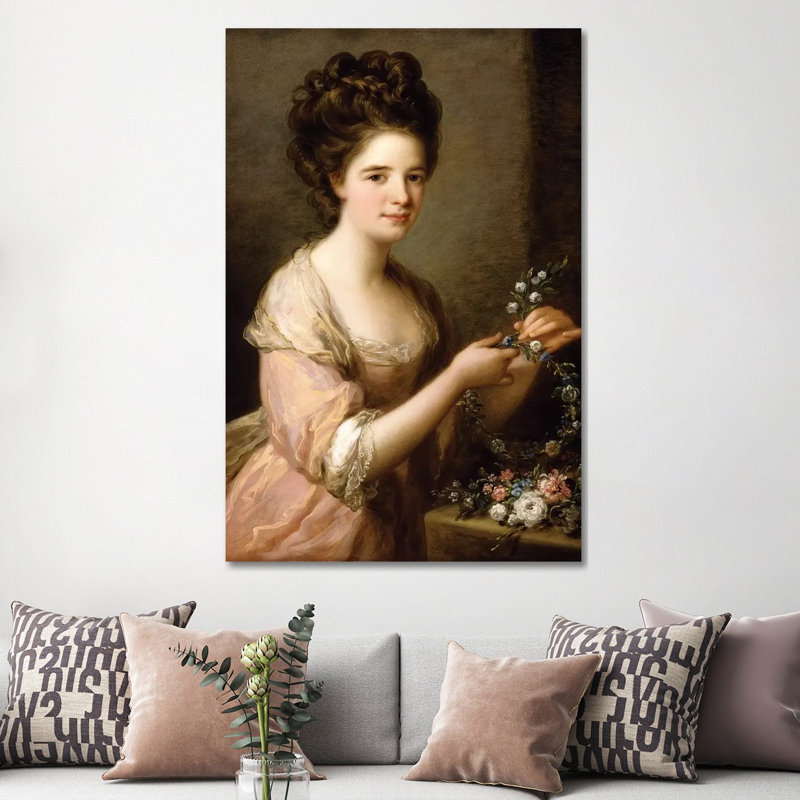 Portrait Of Eleanor, Countess Of Lauderdale, C.1780-81 by Angelica Kauffmann - Wrapped Canvas Painting