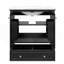 Meuble-lavabo 30 po avec lavabo, armoire multifonctionnelle avec portes et tiroir, cadre solide et panneau de fibres à densité moyenne, noir-1104025067