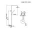 Système de douche complet à 2 fonctions Bath avec valve brute