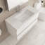 42 po Meuble-lavabo mural élégant et élégant avec 2 tiroirs