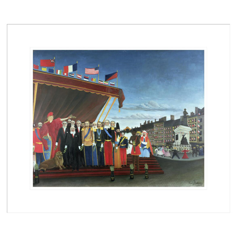 Représentants des forces saluant la République comme un signe de paix par Henri Rousseau, impression giclée encadrée