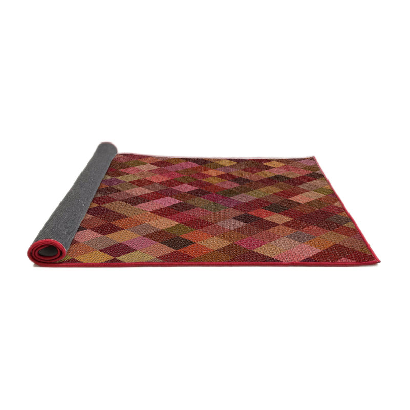 Tapis géométrique brun clair, Rond 4 pi