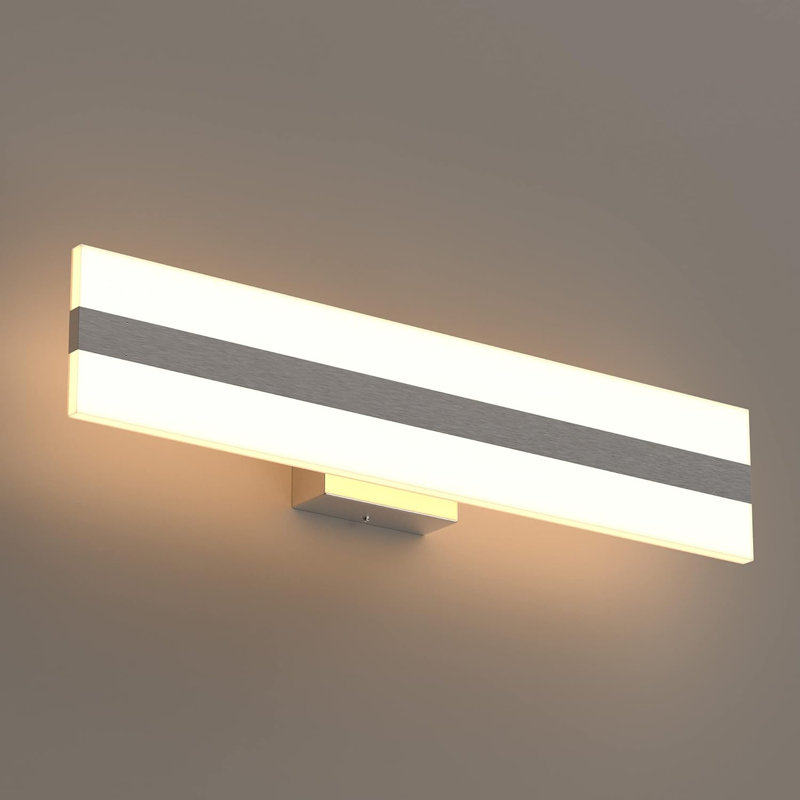 1-Light Dimmable LED Brushed Nickel Vanity Light