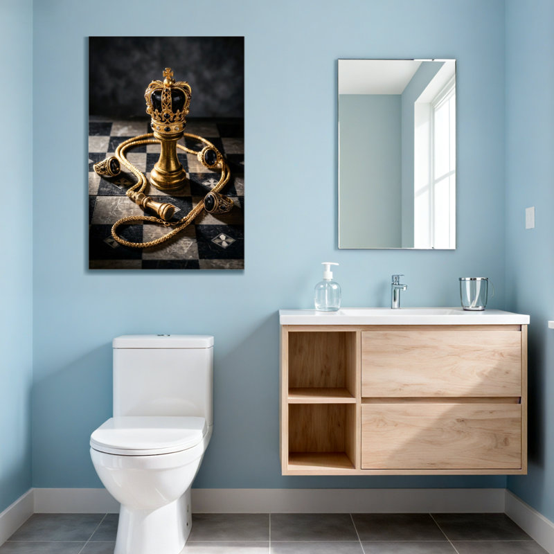 Pièce d'échecs et corde Fashion Golden Crown, H 20 po x l 30 po