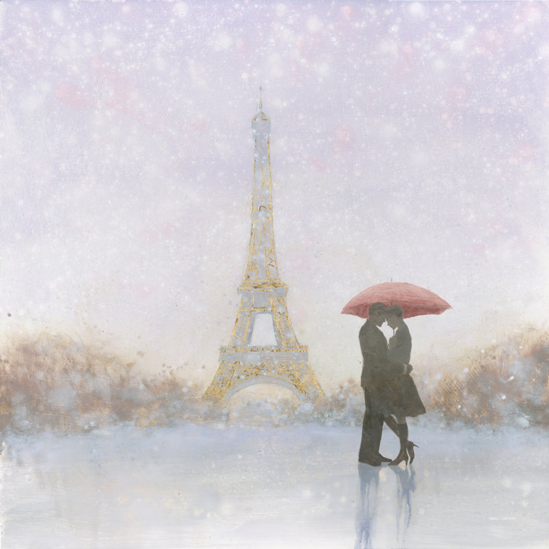 Eiffel Romance by Marco Fabiano - Wrapped Canvas Painting, 51cm H x 51cm W