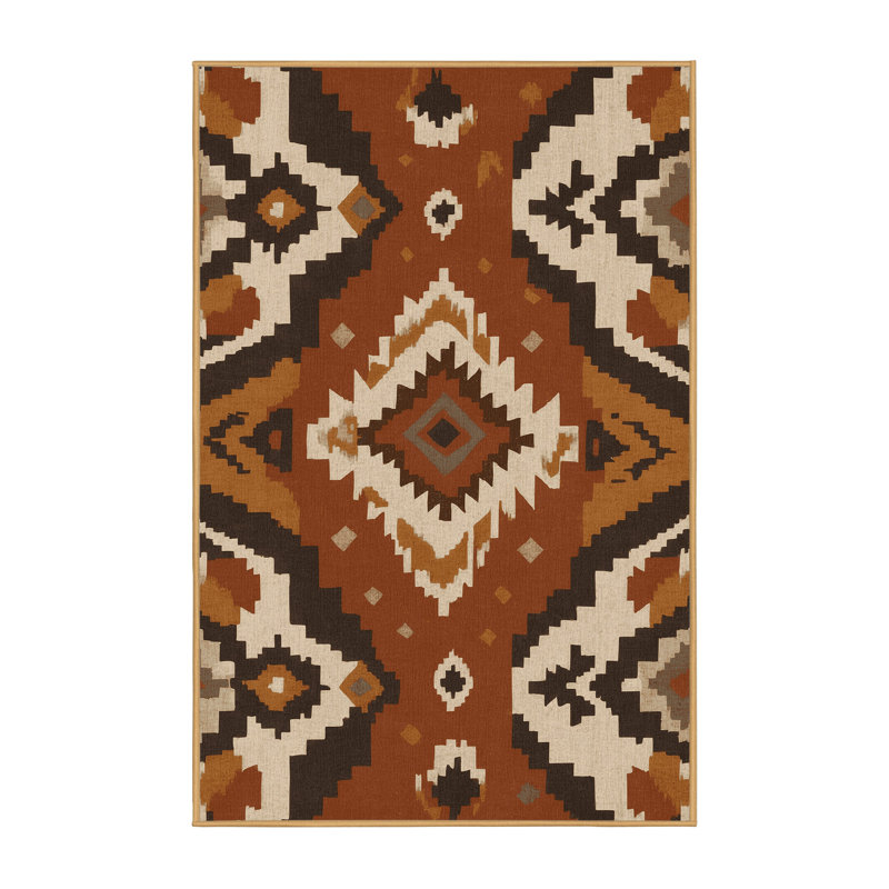 Adobe Maze Rug, Rectangle 5' x 8'