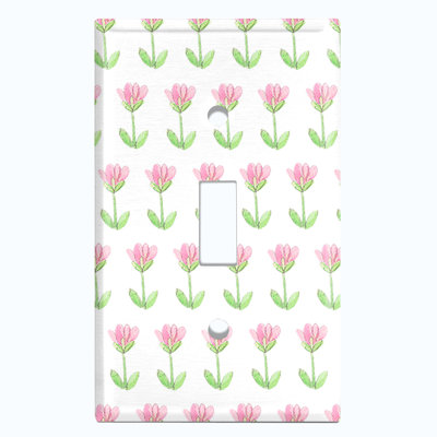 Plaque murale mignonne avec interrupteur à bascule 1 tulipes