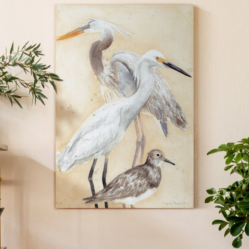 «Watercolor Waterbirds II», reproduction d'art sur toile tendue, H 12 po x l 8 po x P 1,5 po