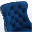 Tabourets de bar rotatifs modernes Tabourets de bar en velours Tabourets de bar touffetés à boutons Rivet Tabourets de bar pour îlot de cuisine, bistro, avec anneau de traction en métal Robuste repose-pieds Grand bar pour la maison, bleu marine 2PCS-1214341674