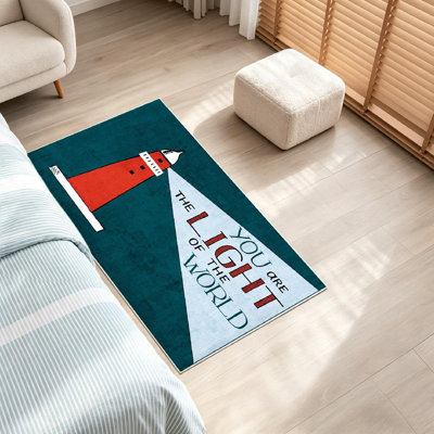 Tapis transparent transparent lavable à la machine You Let Light of World