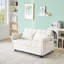 Canapé 52 po beige moderne en velours-1469366406