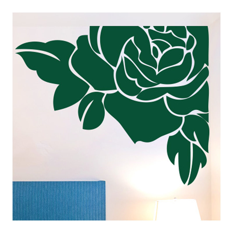 Plants & Flowers Non-Wall Damaging Wall Decal, Large, Dark Green