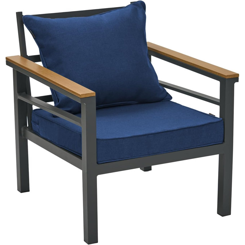 Outdoor Deep Seating Cushion Set, outdoor cushion,outdoor chair cushions ﻿, Navy, 19" W x 19" D
