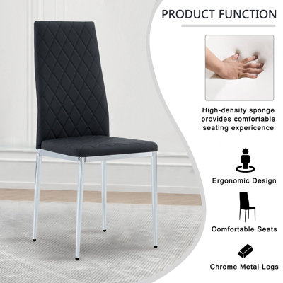 Bernovich PU Upholstered Metal Side Chair