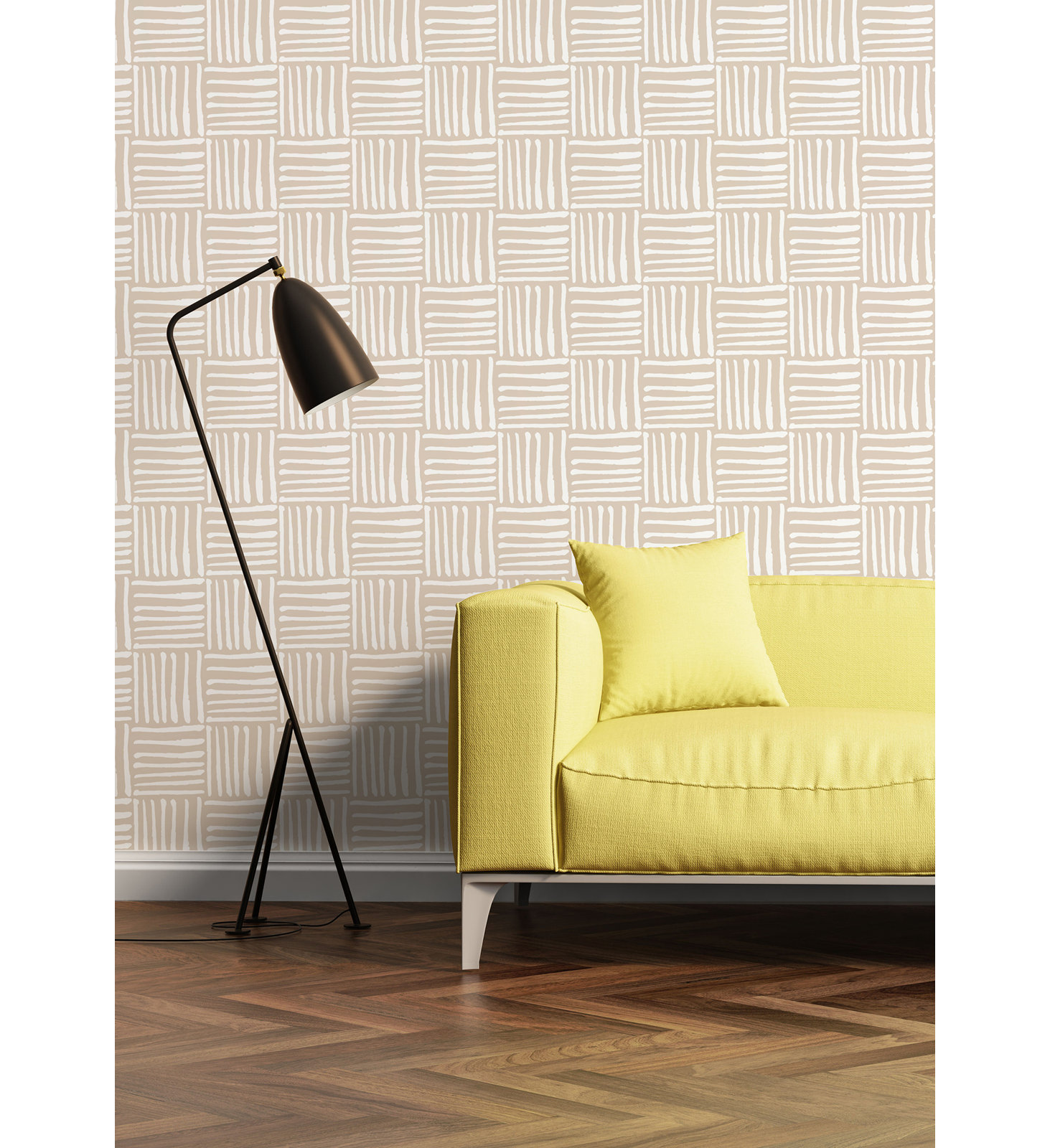 Nomad Self-Adhesive Wallpaper Roll, Non-pasted, Paper, Sand