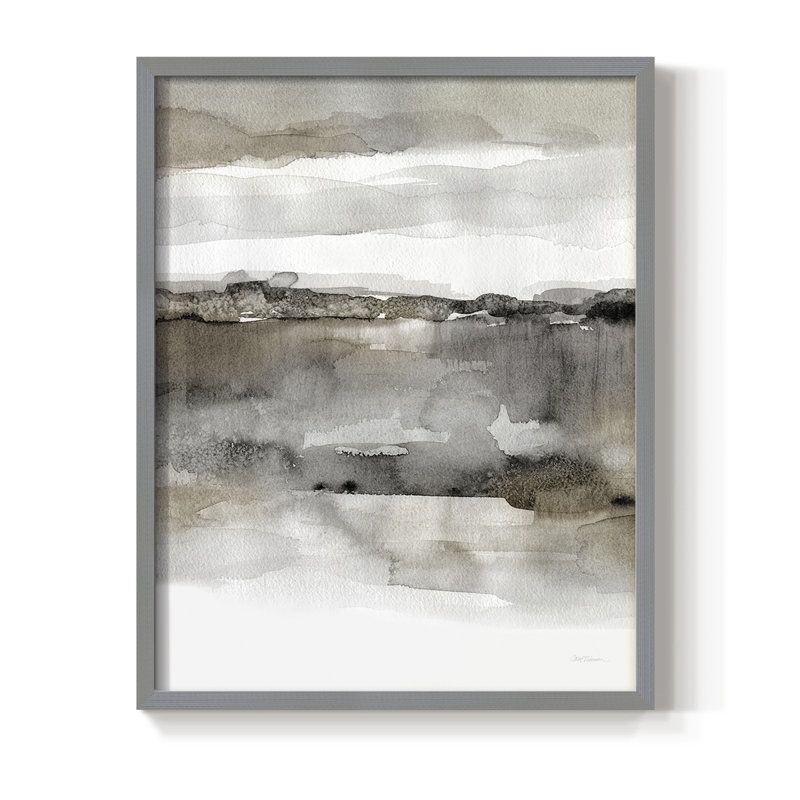 Neutral Harmony Framed Print - Solid Wood, Gray, 10" H x 8" W