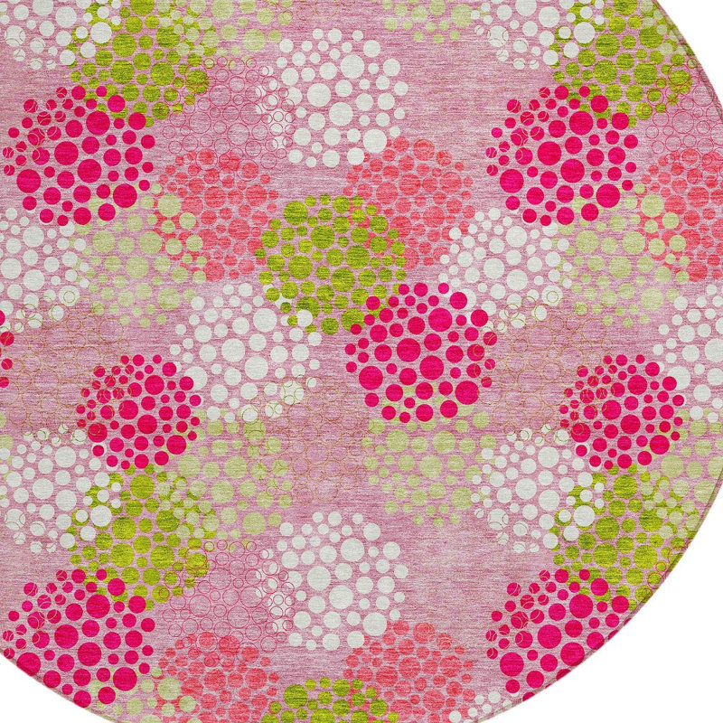 Tapis intérieur lavable à pois 8 po