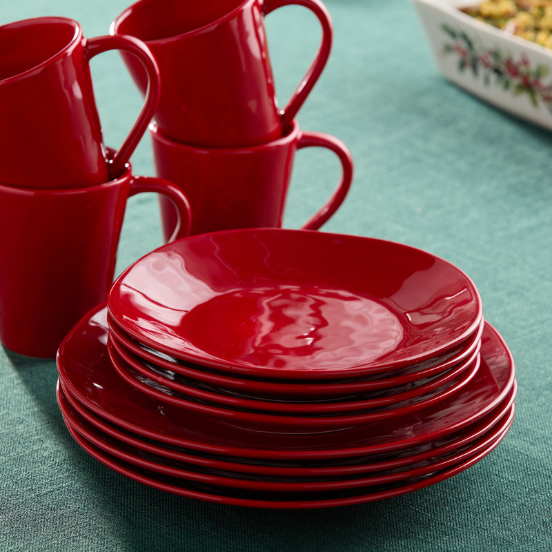 Ensemble de 4 assiettes à dessert Berry Red Christmas