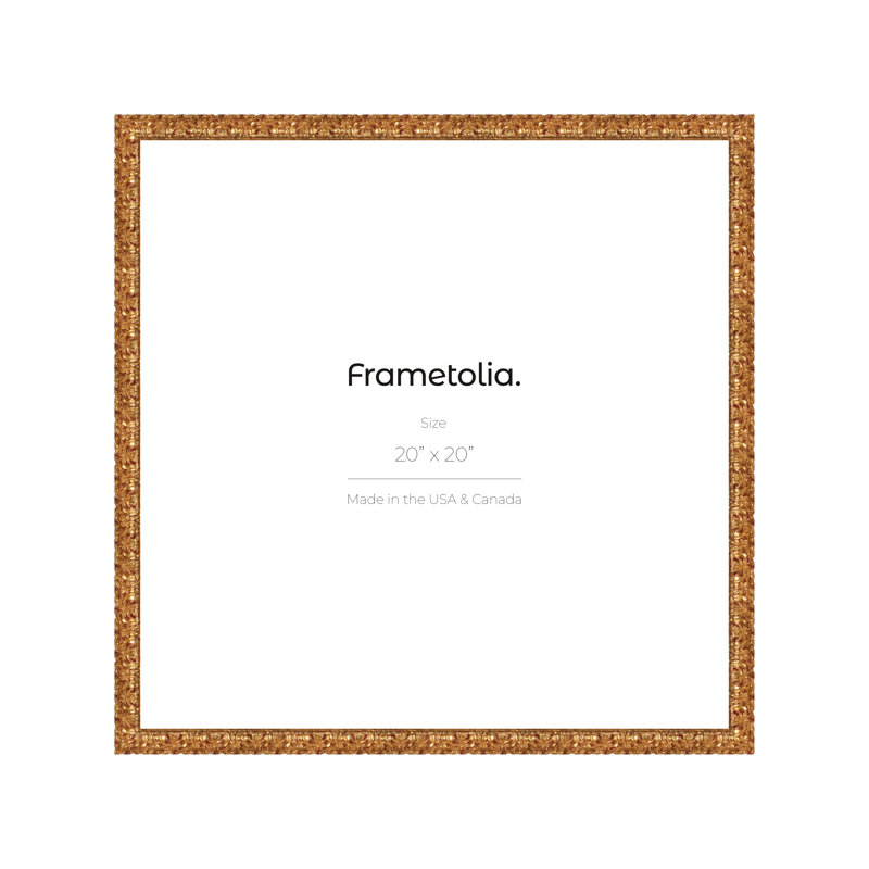 Cadre mural Frametolia Golden Age - largeur 1-1 / 2 po - sans passe-partout, Doré, 20 po x 20 po