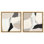 Stone Layers Set Canvas Print Neutral Wall Decor Set by Art Remedy, Black Frame, 12 x 12