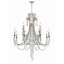 Lustre à 12 lumières de style bougie avec détails en cristal Labrecque