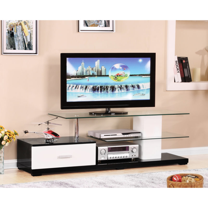 Meuble télé Ivana & Finish, conception durable et peu encombrante, décor élégant pour le salon et la chambre à coucher