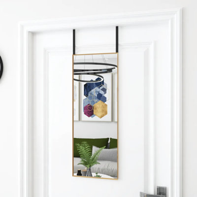 Jerl Metal;Glass Flat Wall Mirror