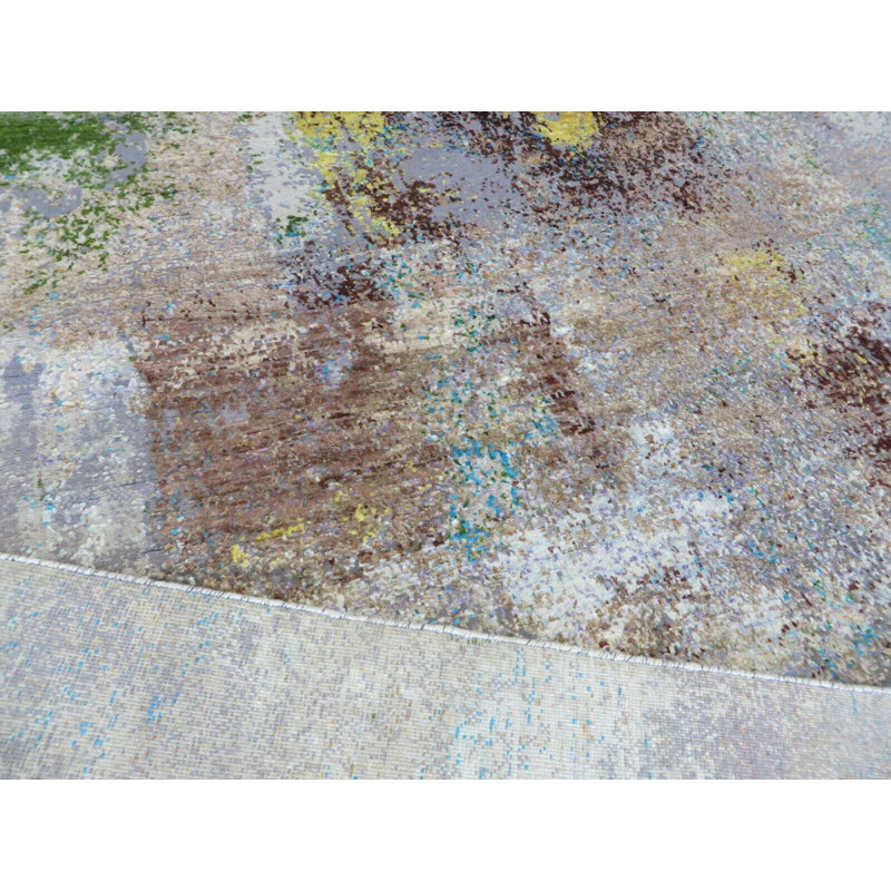 Silk and Wool Abstract Indoor Rug