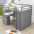 Keisler Full Size Wood Loft Bed with 3 Drawers, Desk and Wardrobe-623140522