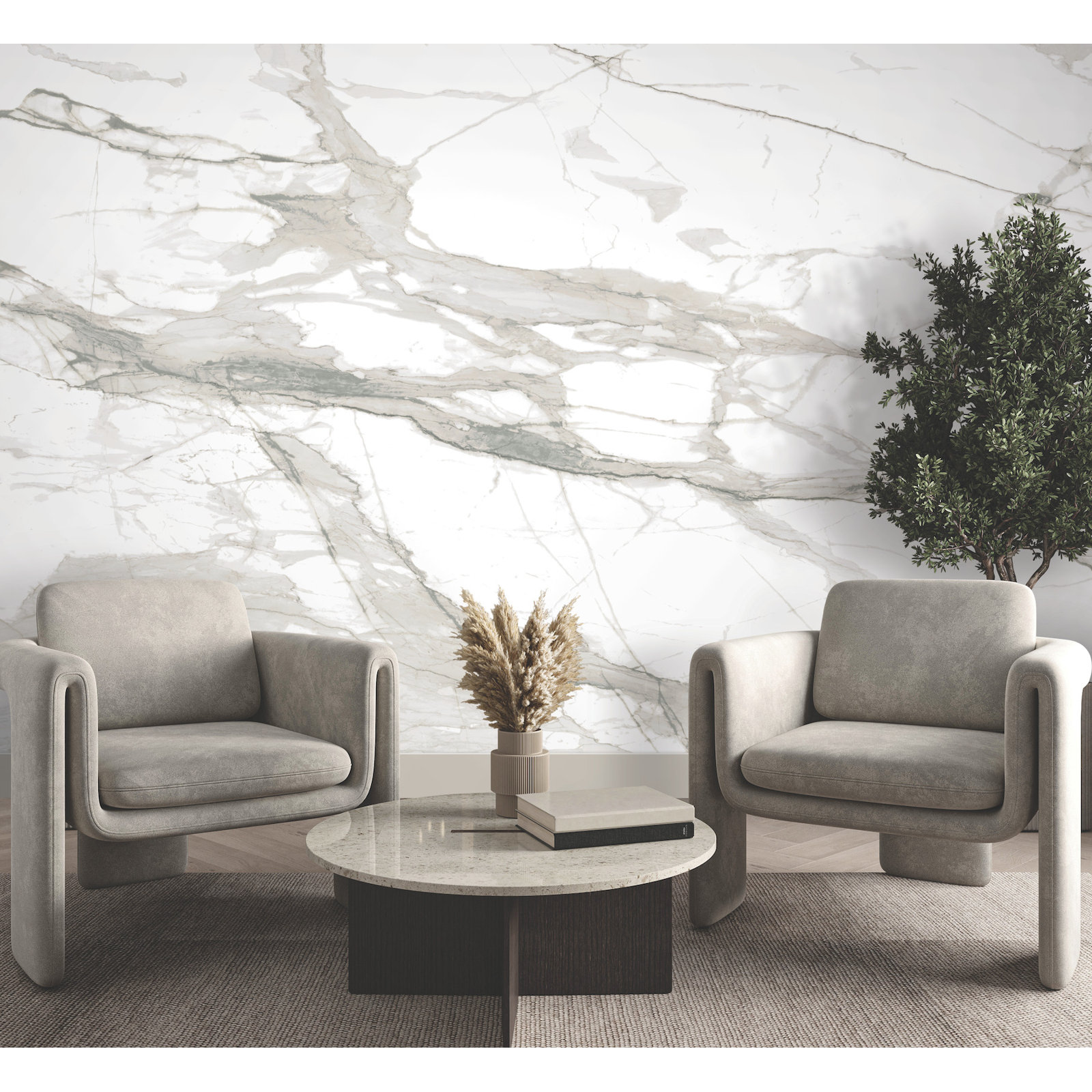 Veola Wall Mural, Neutral