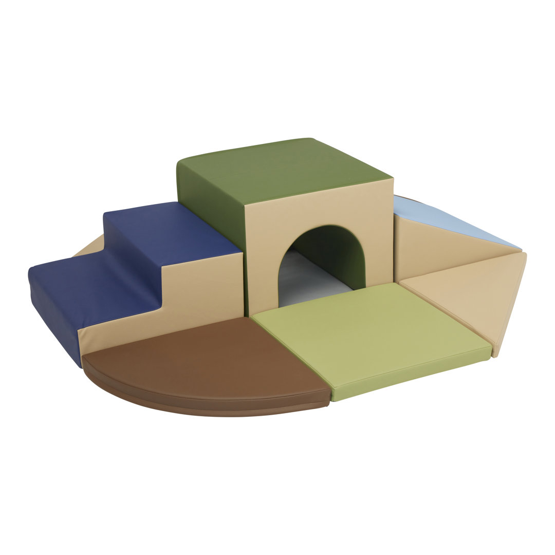 ECR4Kids SoftZone Lincoln Tunnel Climber, Toddler Playset, 9-Piece ECR4Kids