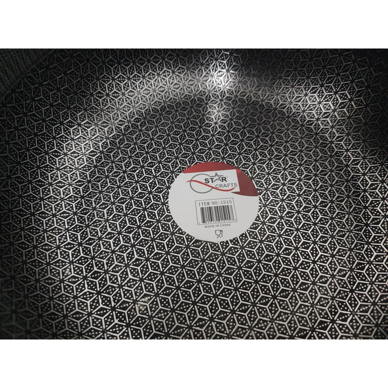 Casserole 22 cm avec motif en nid d'abeille, extérieur en acier inoxydable
