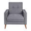 Chaise rembourrée Mid-Century avec pieds en bois-72947946