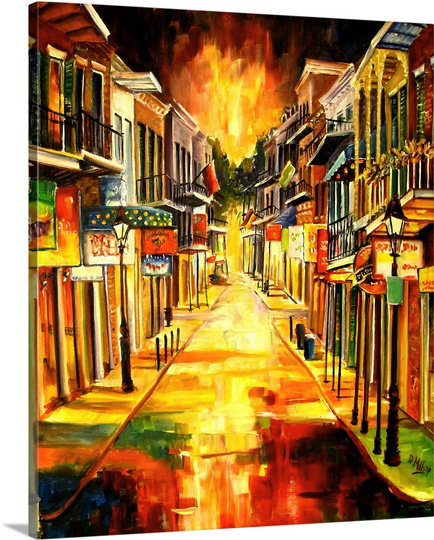 «Dacian Bourbon Street» par Diane Millsap, reproduction d'art sur toile