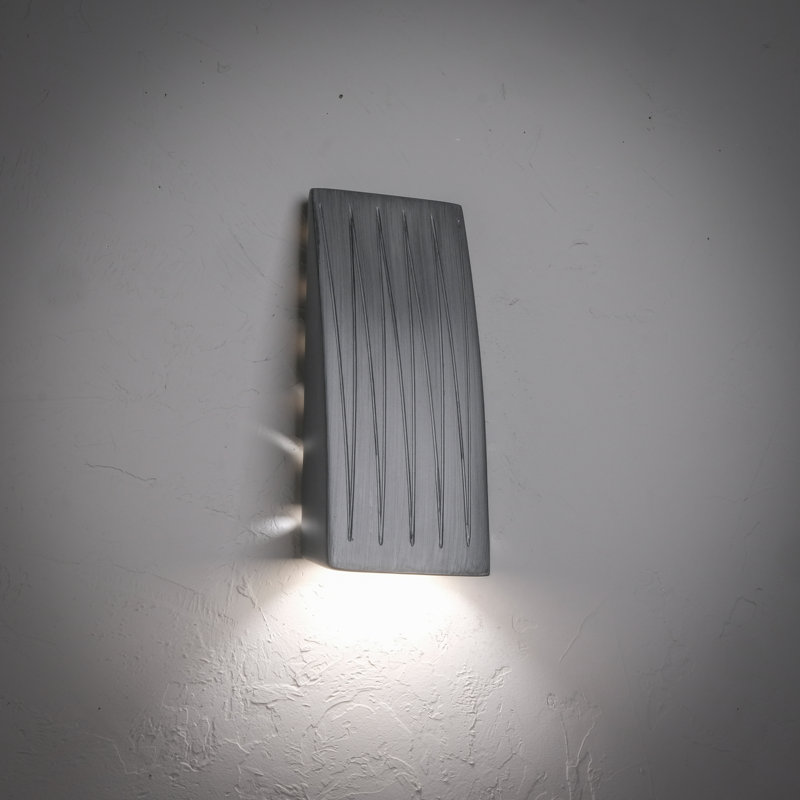 Coletti Flush Mount Ceramic Outdoor Wall Lights, LED Bulb Included, Rubbed Pewter