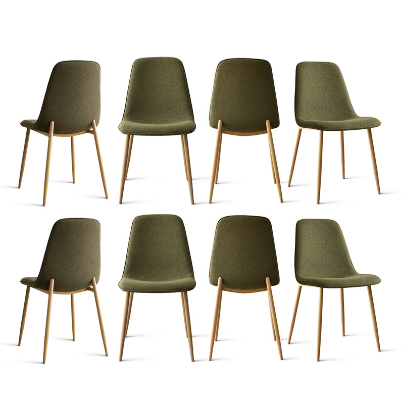 Chaise d'appoint rembourrée en tissu, Vert