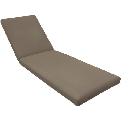 Eddie Bauer Outdoor Chaise Lounge Cushion, Sunbrella Fade & Water Resistant for Pool-Side Chaise Loungers & Deck Recliners, 23"W x 45"L, 2.5" thick; Back 23"W x 30"L, 2.5" thick, Canvas Taupe