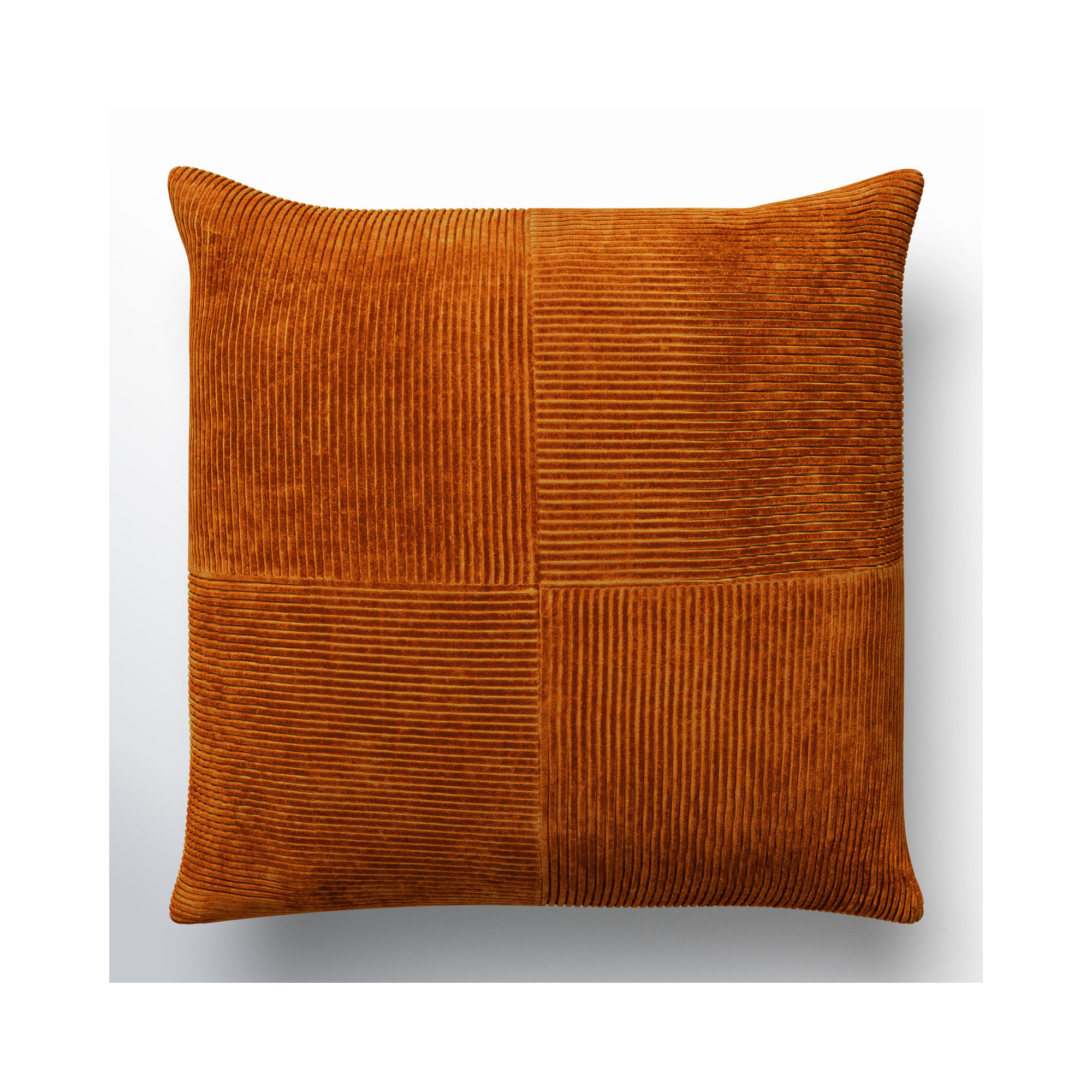 Selma Cotton Pillow Cover, 18" x 18", Brick Red
