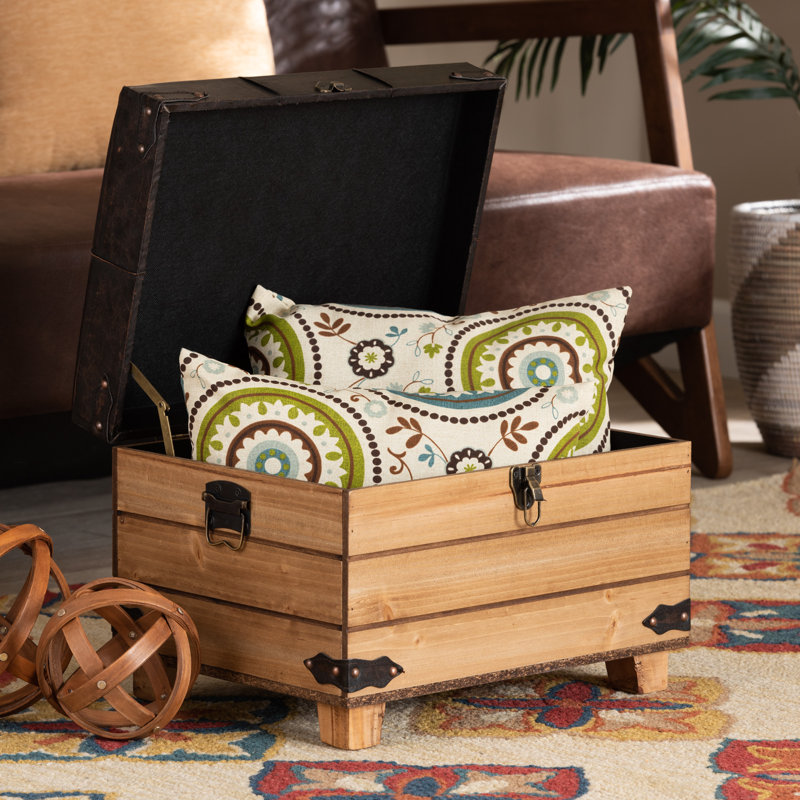 Gadberry Faux Leather Ottoman