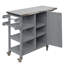 Chariot de barbecue extérieur avec abattant pliable-124644291