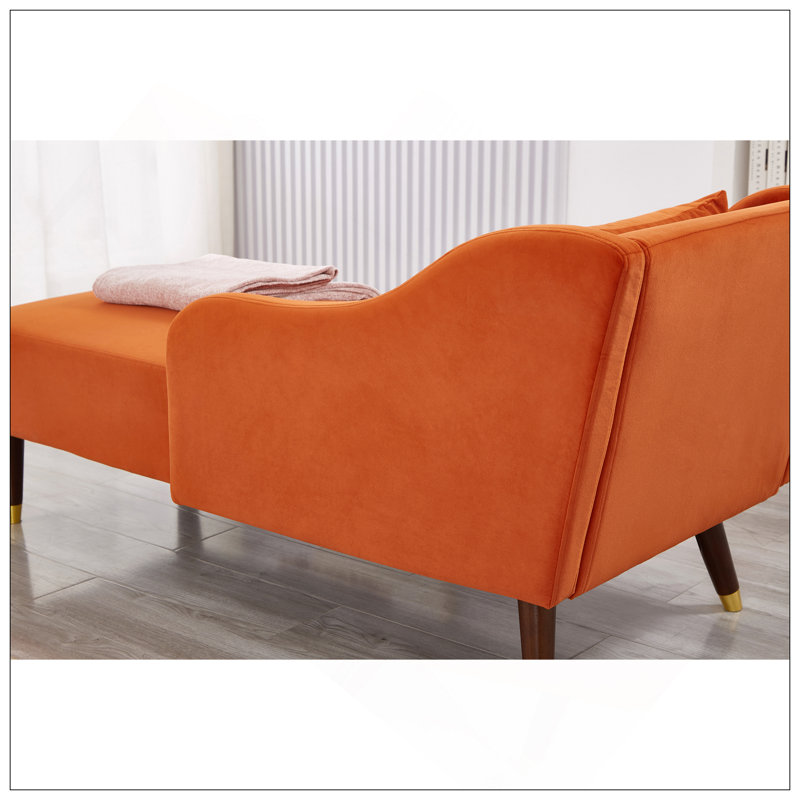 Revêtement en velours de chaise longue Modern, Orange