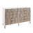 Dumbo 70" Modern Double Dresser with 10 Drawers in Rustic Gray and White-462421347