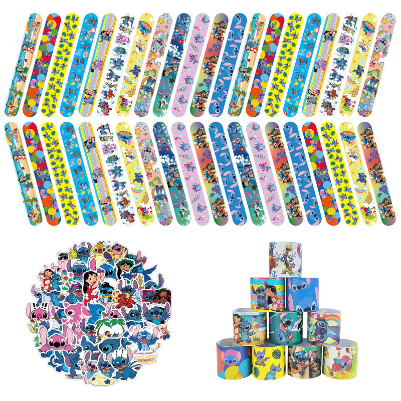 Stitch Party Supplies, 40 Pcs Stitch Bracelet and 50 Pcs Stitch Stickers