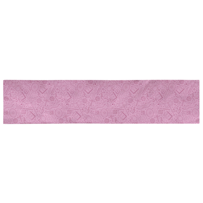 Chemin de table géométrique avicia, 72 po x 16 po, Rose, 100 % coton