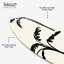 «Palms Minimalist Surfboard», art mural côtier par Notoriart