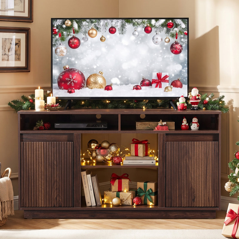 Meuble télé 47 po Mid-Century, Dark Walnut