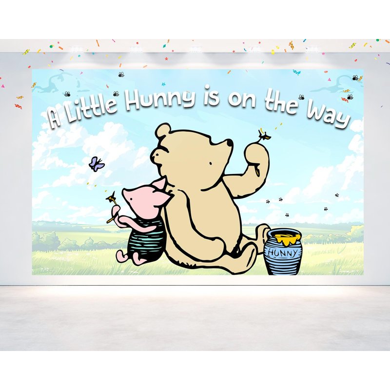 Winnie Pooh Baby Shower Backdrop - Customizable Party Decoration, Available in 5x3 FT & 7x5 FT Sizes (7x5 FT (Custom))