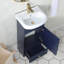 Ensemble de meuble-lavabo simple 18 po bleu