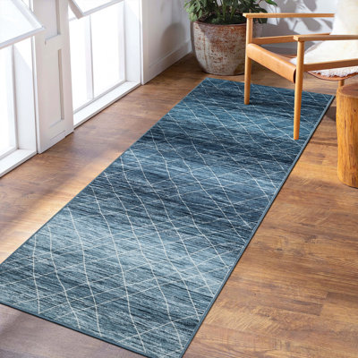 Boho Machine Washable Rug with Rubber Backing for Living Room Geometric Non-Slip Area Rug Indoor Carpet Non-Shedding Rug for Bedroom Dining Room Hallway Kitchen Office Playroom Nursery